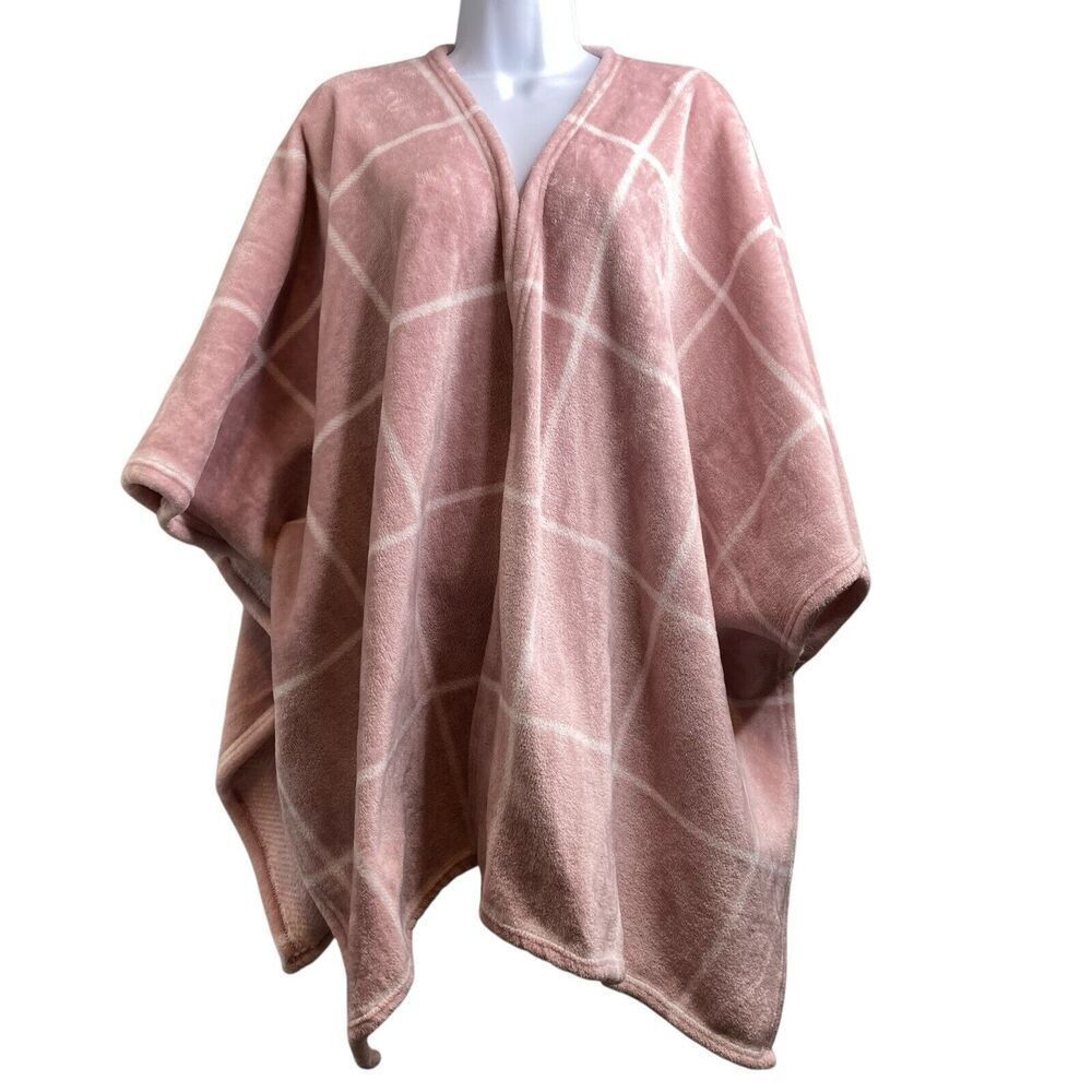 Cuddl Duds Pink Plaid Women's Sweater